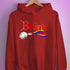 Believe Progress Pride LGBTQ Jingle Bell Hoodie - Red